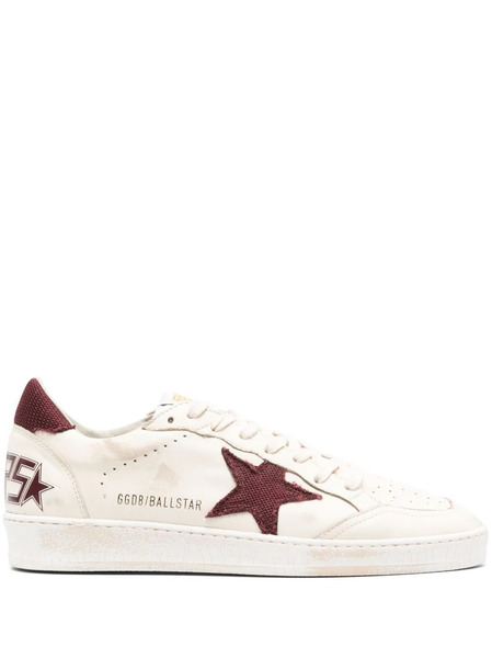  Golden Goose Ball Star Leather Sneakers - Neutrals 