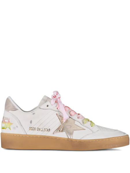  Golden Goose Ball Star Leather Sneakers - Neutrals 