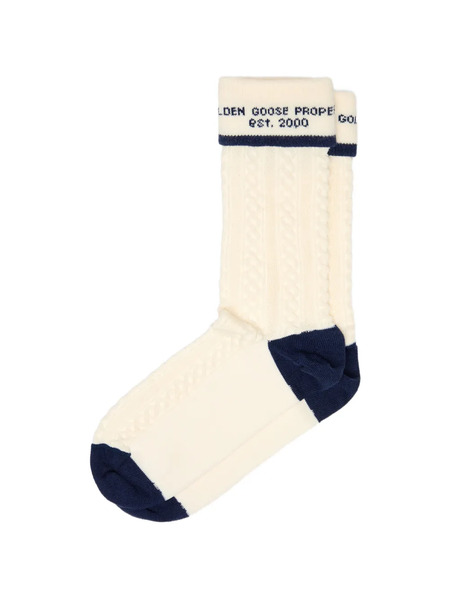  Golden Goose Cable-knit Socks - Neutrals 