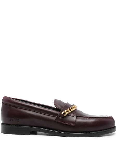  Golden Goose Chain-link Leather Loafers - Red 