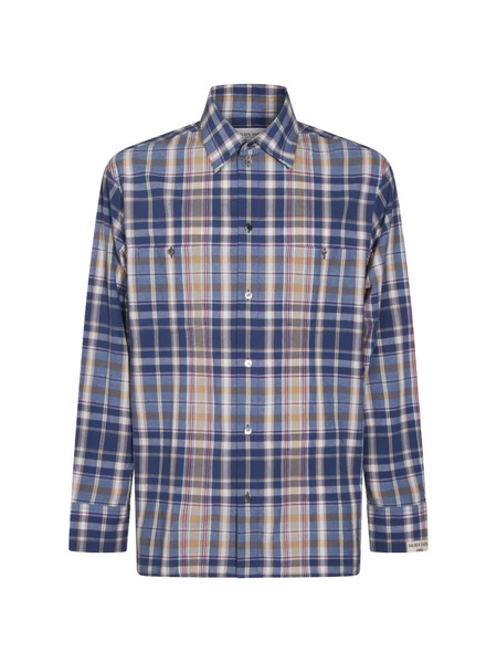 Golden Goose Check-pattern Shirt - Blue 