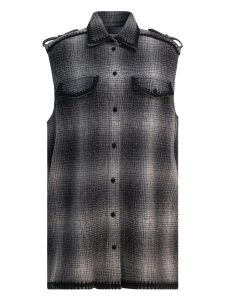  Golden Goose Checked Mini Dress - Grey 