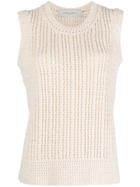  Golden Goose Chunky Knit Vest - Neutrals 