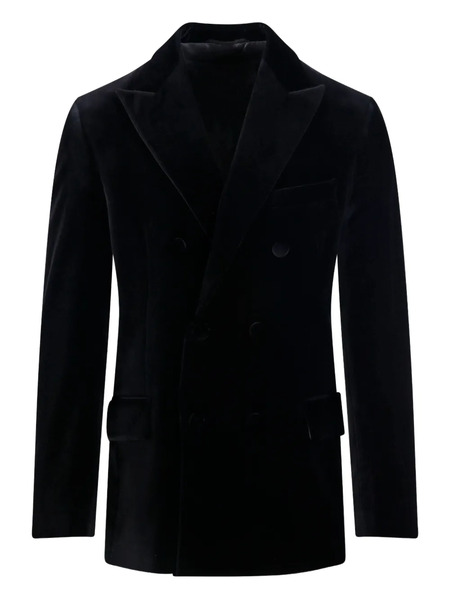  Golden Goose Contrasting-lapels Double-breasted Blazer - Black 