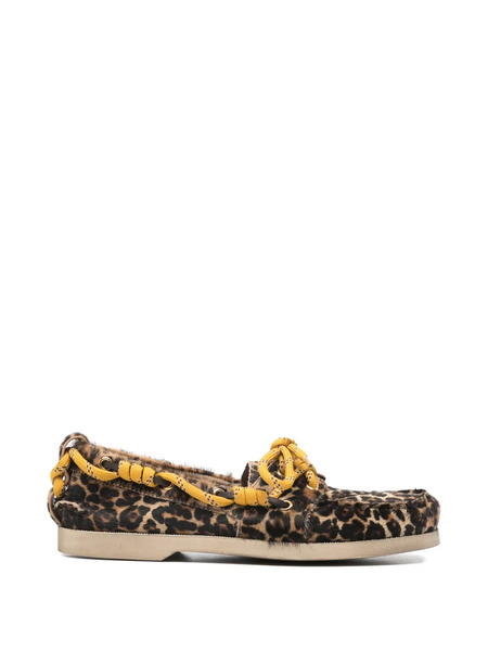  Golden Goose Cruise Leopard-print Loafers - Brown 