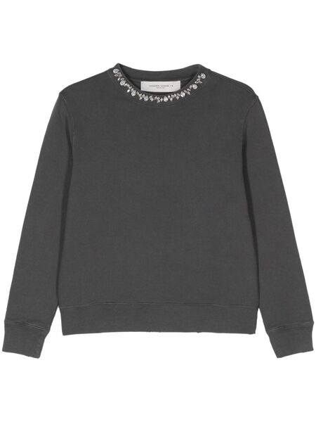  Golden Goose Crystal-embellished Cotton Sweatshirt - Grey 