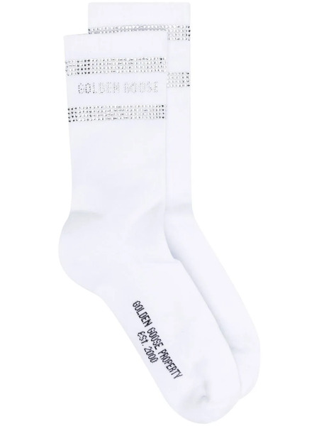  Golden Goose Crystal-embellished Socks - White 