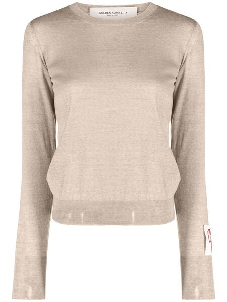  Golden Goose Distressed Fine-knit Jumper - Neutrals 