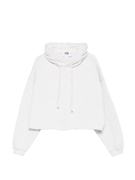  Golden Goose Drawstring Raw-cut Hoodie - Grey 