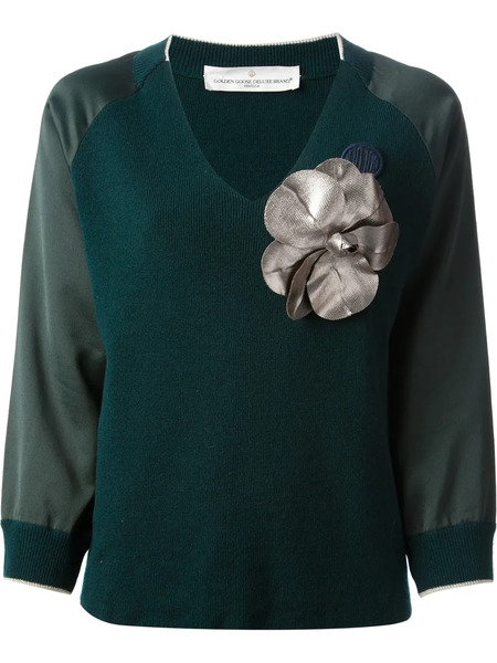  Golden Goose Embellished Pullover - Green 