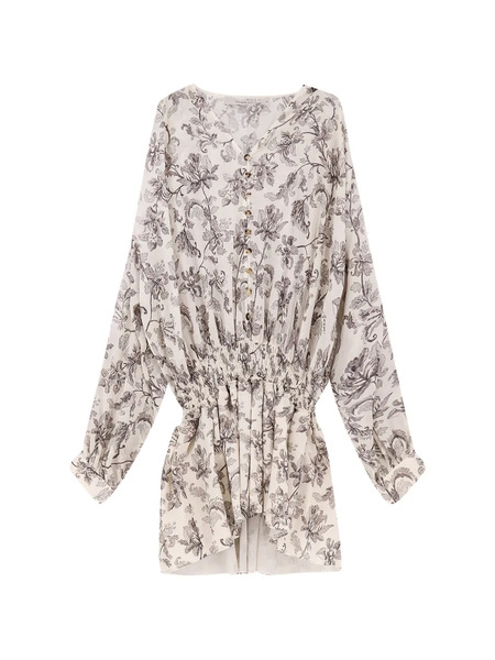  Golden Goose Floral-print Button Dress - Neutrals 