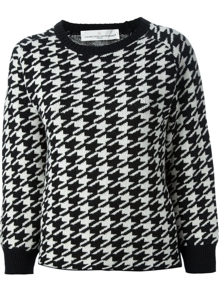  Golden Goose Houndstooth Print Sweater - Black 