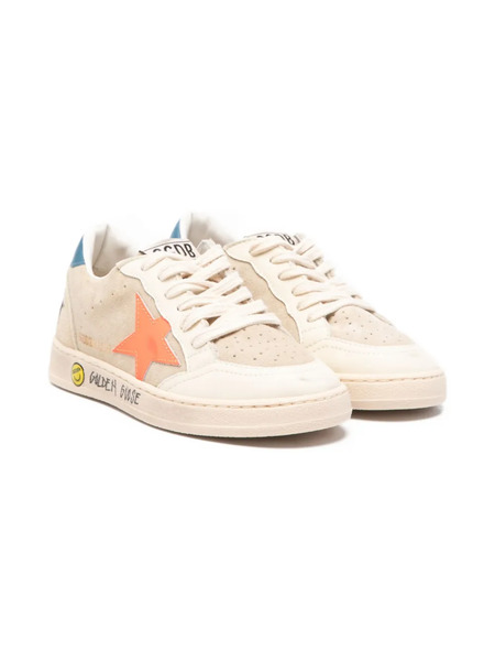  Golden Goose Kids Ball Star New Sneakers - Neutrals 
