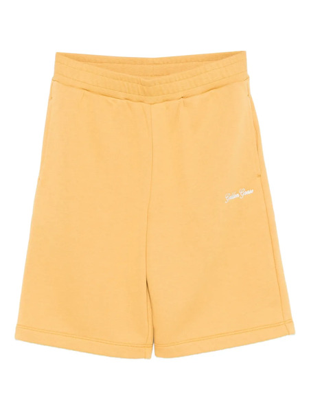  Golden Goose Kids Embroidered-logo Shorts - Yellow 