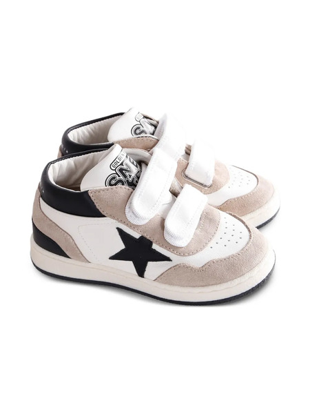  Golden Goose Kids June Star-embellished Strap Sneakers - White 