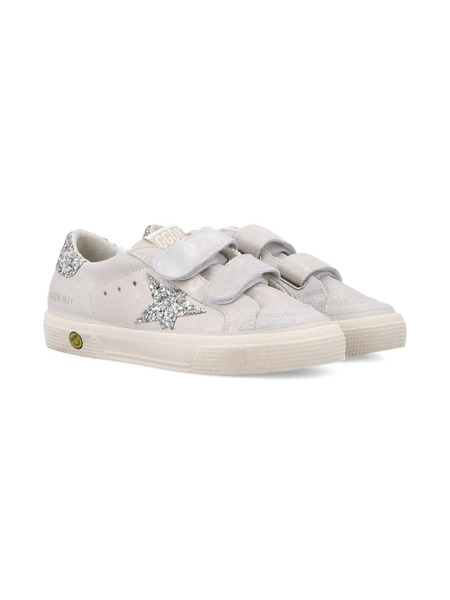  Golden Goose Kids May School Sneakers - Grey 