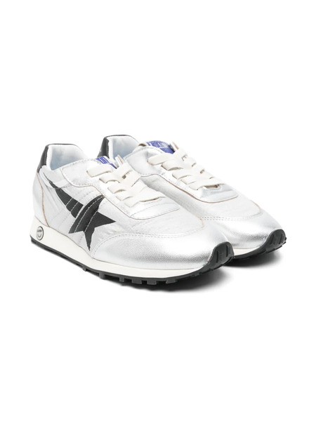  Golden Goose Kids Running Marathon Sneakers - Silver 