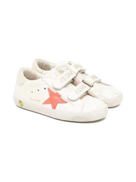  Golden Goose Kids Star-embellished Touch Strap Trainers - Neutrals 