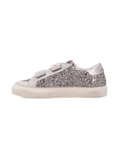  Golden Goose Kids Star-patch Sneakers - Silver 