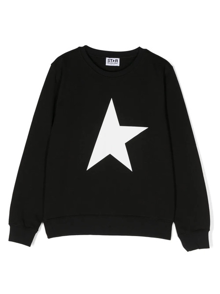  Golden Goose Kids Star-print Drop-shoulder Sweatshirt - Black 