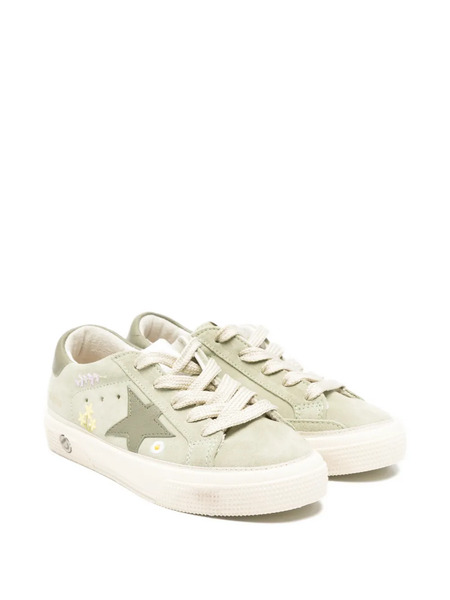  Golden Goose Kids Suede Sneakers - Green 