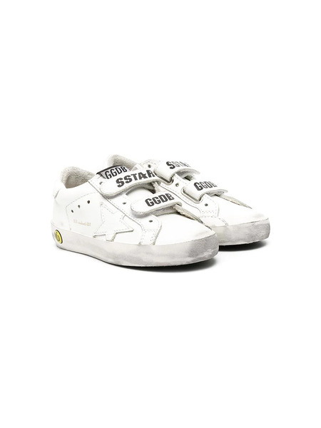  Golden Goose Kids Superstar Touch Strap Sneakers - White 