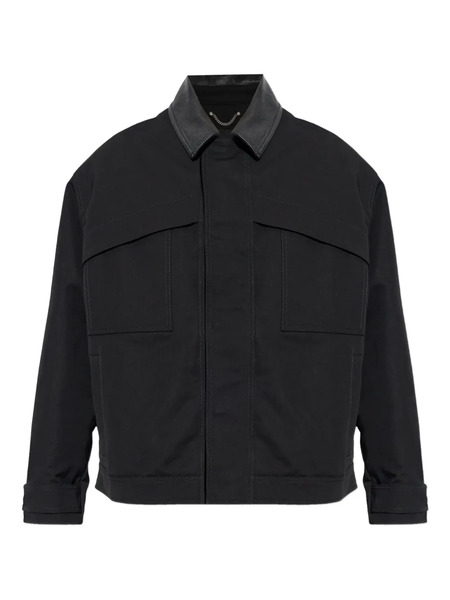  Golden Goose Leather Collar Jacket - Black 