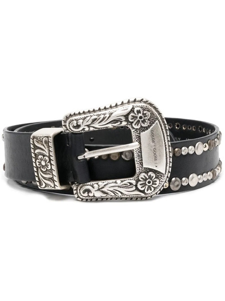  Golden Goose Leather Decorative-buckle Belt - Black 