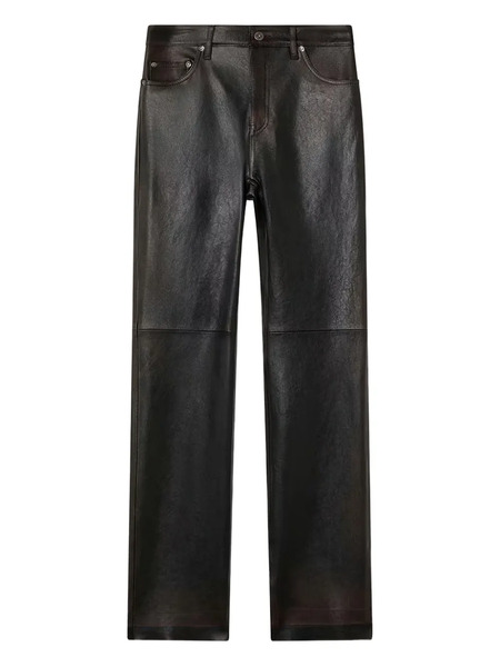  Golden Goose Leather Trousers - Red 