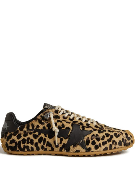  Golden Goose Marathon Speed Leopard Sneakers - Brown 