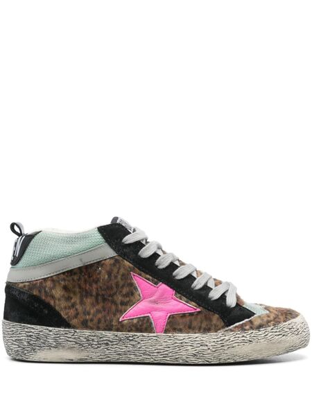  Golden Goose Mid Star Double Quarter Sneakers - Brown 