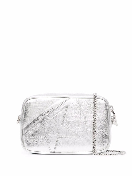  Golden Goose Mini Star Metallic Crossbody Bag - Silver 