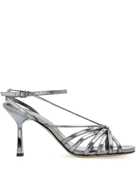  Golden Goose 95mm Leather Sandals - Silver 
