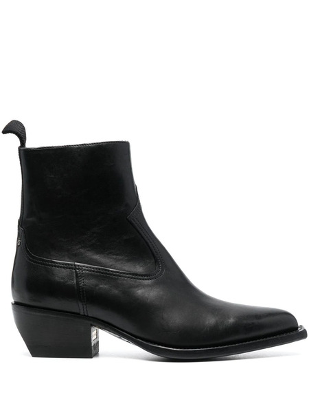  Golden Goose 50mm Pointed-toe Leather Boots - Black 