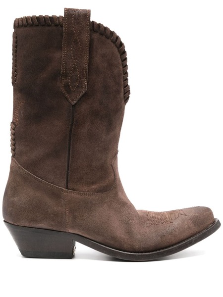 Golden Goose 40mm Wish Star Boots - Brown 