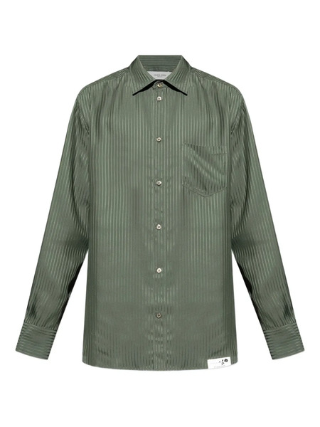  Golden Goose Pinstripe Buttoned-cuff Shirt - Green 