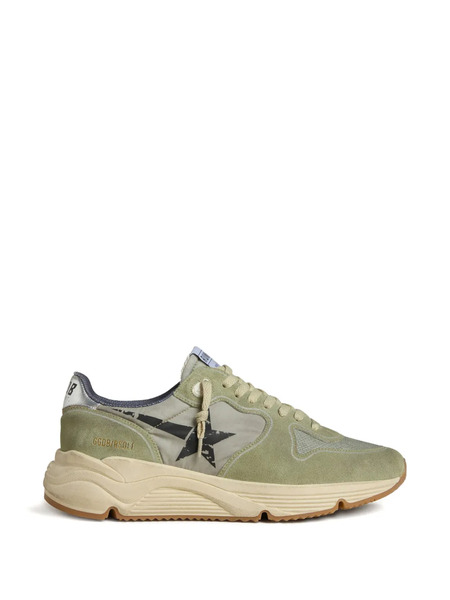  Golden Goose Printed-star Suede Sneakers - Green 