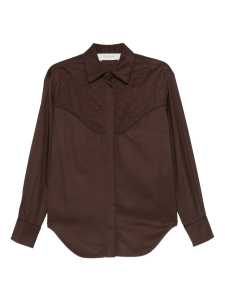 Golden Goose Quilted-yoke Shirt - Brown 