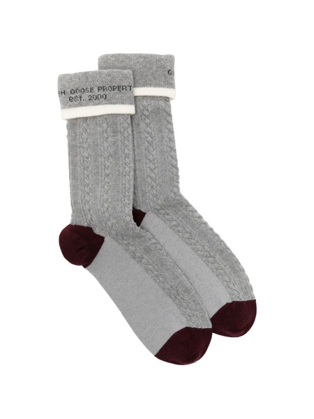  Golden Goose Ribbed Socks - Grey 