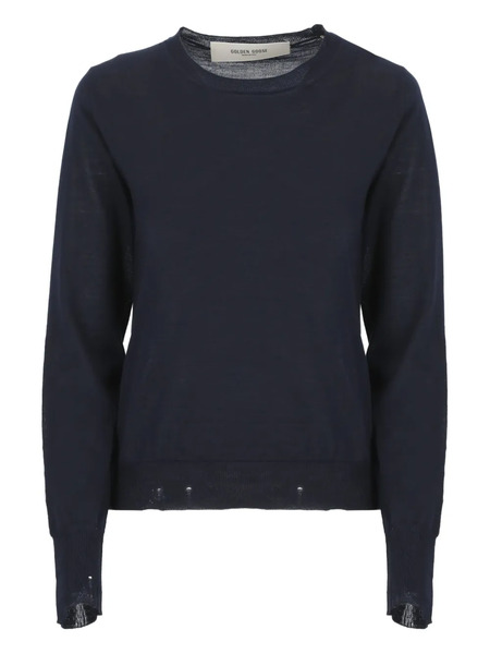  Golden Goose Ribbed-trim Wool Sweater - Blue 