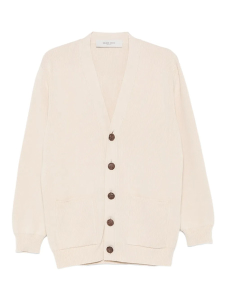  Golden Goose Ribbed V-neck Cardigan - Neutrals 