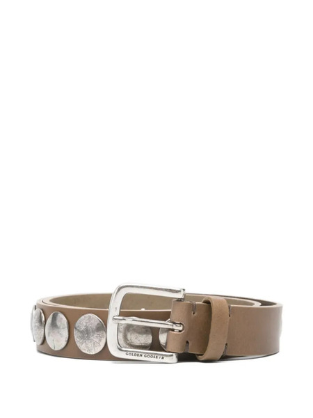  Golden Goose Stud-embellished Belt - Brown 