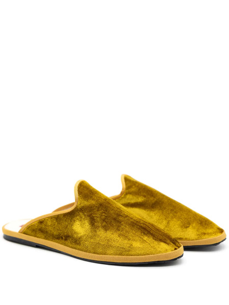  Gondolina Burano Velvet Mules - Yellow 