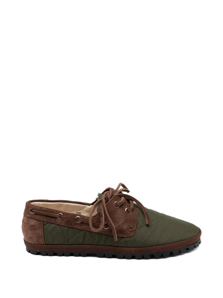  Gondolina Laguna Quilted Boat Shoes - Green 