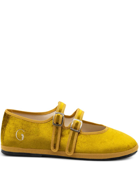  Gondolina Nina Mary Jane Double-lace Ballet Flats - Yellow 