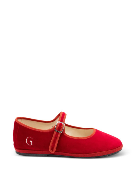  Gondolina Opera Logo-detail Ballet Flats - Red 