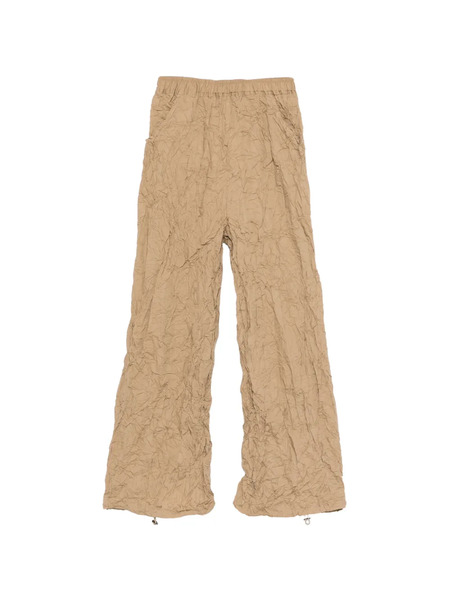  Gongdid Design Crinkled Flared Trousers - Neutrals 