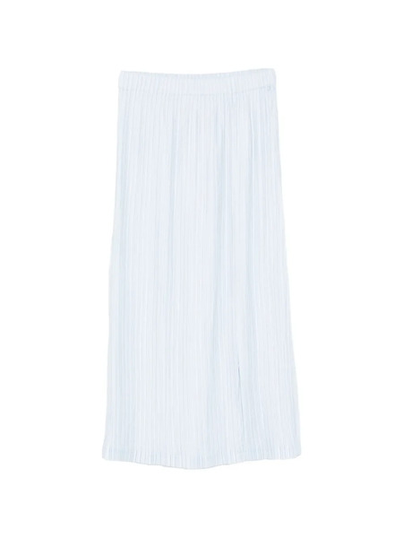  Gongdid Design Pleated Midi Skirt - Blue 