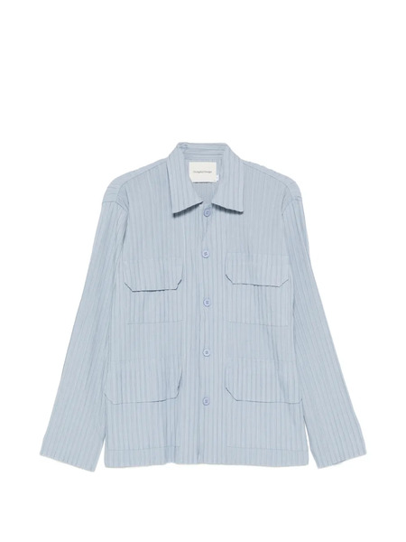  Gongdid Design Pleated Pocket Shirt - Blue 