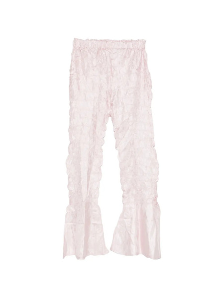  Gongdid Design Scalloped Ruffle Trousers - Pink 
